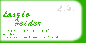 laszlo heider business card